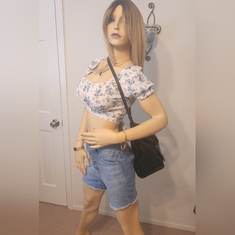 YVES SAINT LAURENT SMALL Y Cabas 2way Handbag Black leather Crossbody Bag